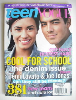 Teen Vogue magazine - August 2010 - Joe Jonas and Demi Lovato cover