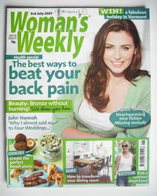 Woman's Weekly magazine (3 July 2007 - British Edition)