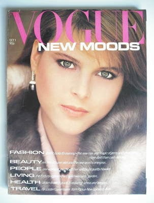 British Vogue magazine - 1 October 1980 - Catherine Oxenberg cover