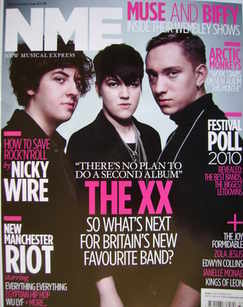 NME magazine - The XX cover (18 September 2010)
