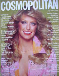 <!--1977-08-->Cosmopolitan magazine (August 1977 - Farrah Fawcett-Majors co