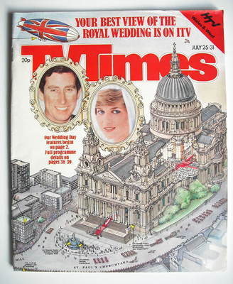 TV Times magazine - Prince Charles and Princess Diana cover (25-31 July 1981)