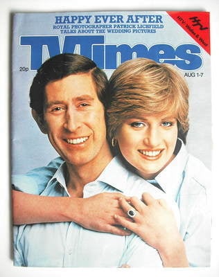 TV Times magazine - Prince Charles and Princess Diana cover (1-7 August 1981)
