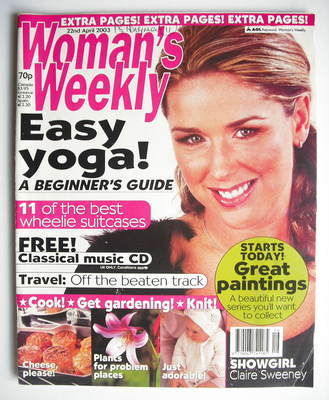 Woman's Weekly magazine (22 April 2003 - Claire Sweeney cover)