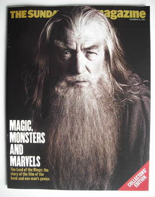 <!--2001-11-25-->The Sunday Times magazine - Sir Ian McKellen cover (25 Nov