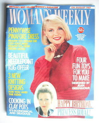 Woman's Weekly magazine (15 August 1987 - British Edition)