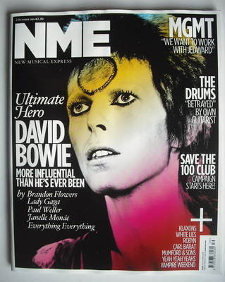 NME magazine - David Bowie cover (2 October 2010)