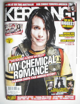 Kerrang magazine - Frank Iero cover (16 October 2010 - Issue 1334)