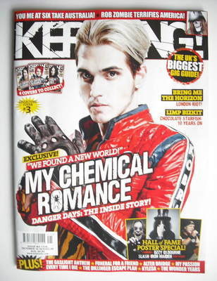 Kerrang magazine - Mikey Way cover (16 October 2010 - Issue 1334)