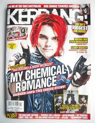Kerrang magazine - Gerard Way cover (16 October 2010 - Issue 1334)