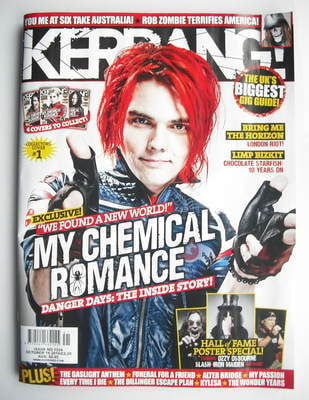 <!--2010-10-16-->Kerrang magazine - Gerard Way cover (16 October 2010 - Iss