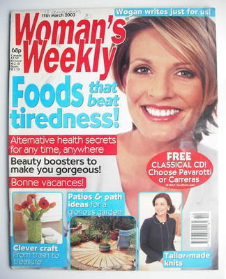 <!--2003-03-11-->Woman's Weekly magazine (11 March 2003)