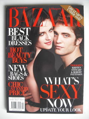 Harper's Bazaar magazine - December 2009 - Robert Pattinson and Kristen Stewart cover (US Edition)