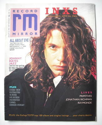 Record Mirror magazine - Michel Hutchence cover (30 January 1988)