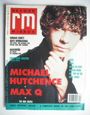 Record Mirror magazine - Michael Hutchence cover (10 February 1990)