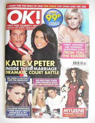 OK! magazine - Jordan Katie Price and Peter Andre cover (19 October 2010 - Issue 747)