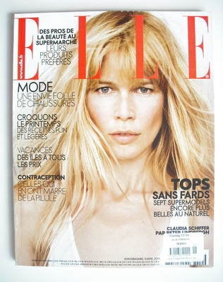 French Elle magazine - 9 April 2010 - Claudia Schiffer cover