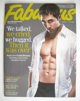 Fabulous magazine - Gavin Henson cover (18 July 2010)
