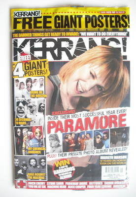 Kerrang magazine - Hayley Williams cover (13 November 2010 - Issue 1338)