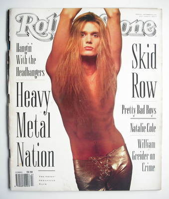 Rolling Stone magazine - Sebastian Bach cover (19 September 1991 - Issue 61