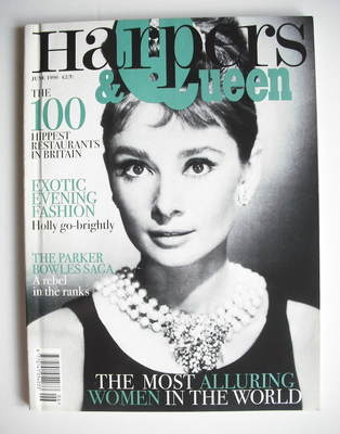 British Harpers & Queen magazine - June 1996 - Audrey Hepburn cover
