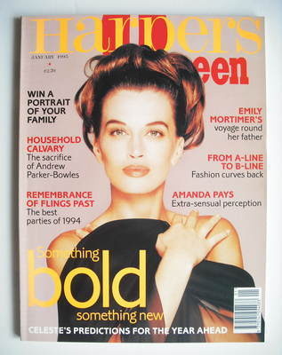 British Harpers & Queen magazine - January 1995 - Amanda Pays cover