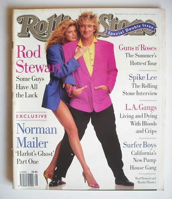 Rolling Stone magazine - Rod Stewart and Rachel Hunter cover (11-25 July 19