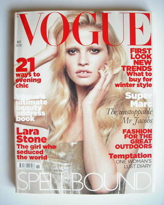 <!--2010-11-->British Vogue magazine - November 2010 - Lara Stone cover