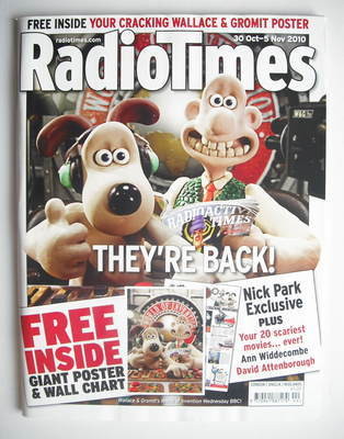 Radio Times magazine - Wallace and Gromit cover (30 October - 5 November 2010)