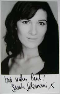 Sarah Solemani autograph