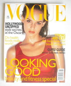 British Vogue magazine - June 1997 - Amber Valletta cover