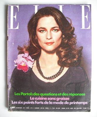 French Elle magazine - 10 March 1975 - Charlotte Rampling cover