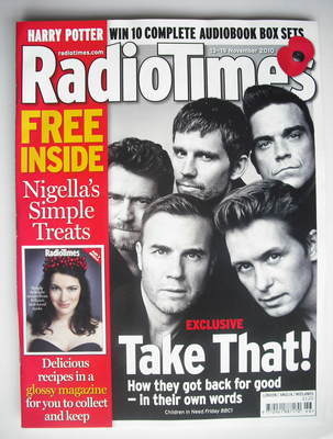 Radio Times magazine - Take That cover (13-19 November 2010)