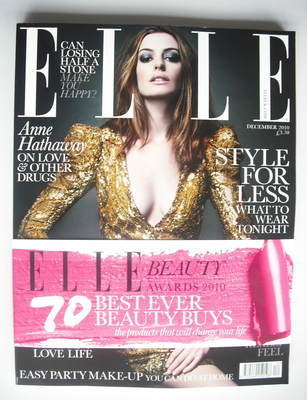 British Elle magazine - December 2010 - Anne Hathaway cover