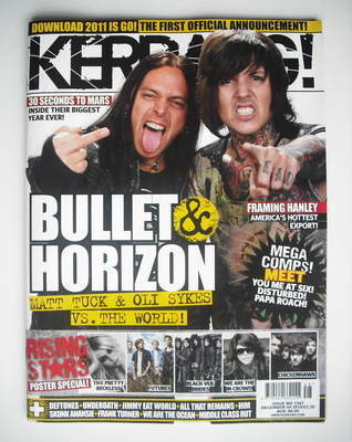 Kerrang magazine - Matt Tuck and Oli Sykes cover (4 December 2010 - Issue 1341)