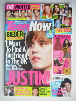 Teen Now magazine - Justin Bieber cover (September/October 2010)