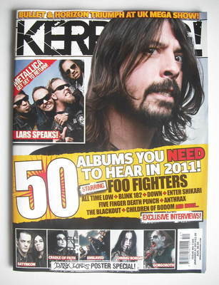 Kerrang magazine - Dave Grohl cover (1 January 2011 - Issue 1344)
