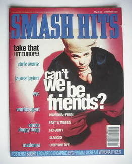 Smash Hits magazine - Brian Harvey cover (16-29 March 1994)