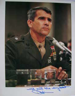 Oliver North autograph