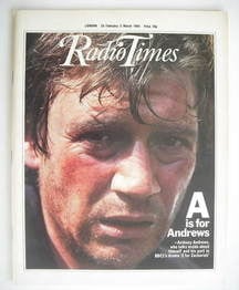<!--1984-02-25-->Radio Times magazine - Anthony Andrews cover (25 February 