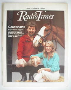 <!--1984-03-17-->Radio Times magazine - Anneka Rice and Billy Connolly cove