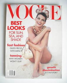 US Vogue magazine - June 1990 - Linda Evangelista cover