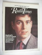Radio Times magazine - Prince Andrew cover (11-17 August 1984)