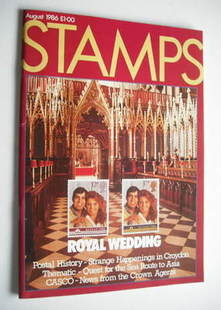 Stamps magazine - August 1986 - Royal Wedding cover
