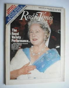 Radio Times magazine - HM The Queen Mother cover (24-30 November 1984)