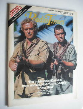 Radio Times magazine - Michael Caine and Paul Heiney cover (20-26 October 1984)