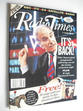 Radio Times magazine - Peter Snow cover (4-10 April 1992)