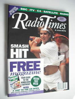 Radio Times magazine - Andre Agassi cover (20-26 June 1992)