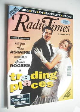 Radio Times magazine - Gary Davies and Jakki Brambles cover (14-20 March 1992)