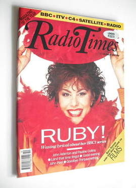 <!--1992-03-07-->Radio Times magazine - Ruby Wax cover (7-13 March 1992)